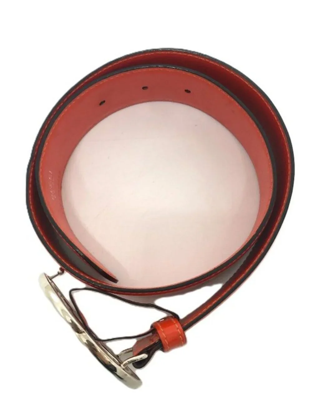 Gucci Belt GG Logo 032 194 Leather Orange - Picture 3 of 9